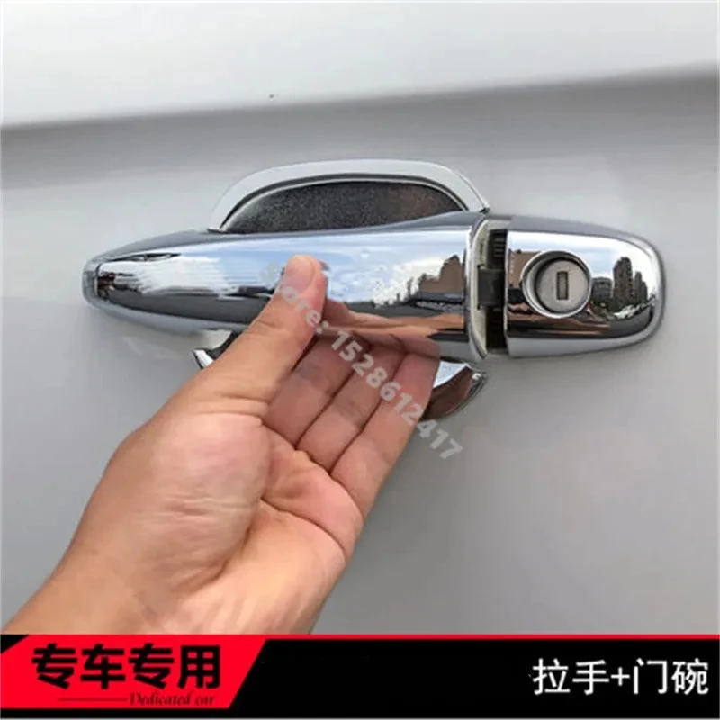 for Citroen Elysee C-Elysee 2014~2018 Car accessories ABS Chrome Door Handle Bowl Door handle Protective covering Cover Trim