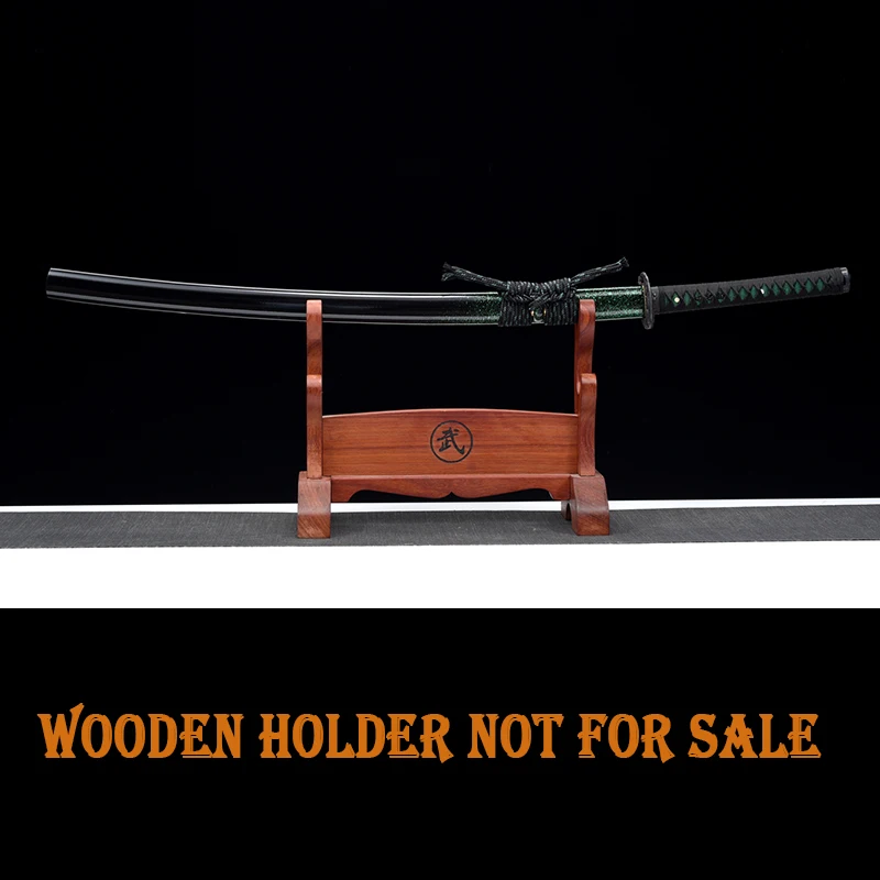 High Quality Handed Wooden Sword, Japanese Katana, Iaido Training Sword, Stage Props,Hard Wood Blade,Animal Character Tsuba