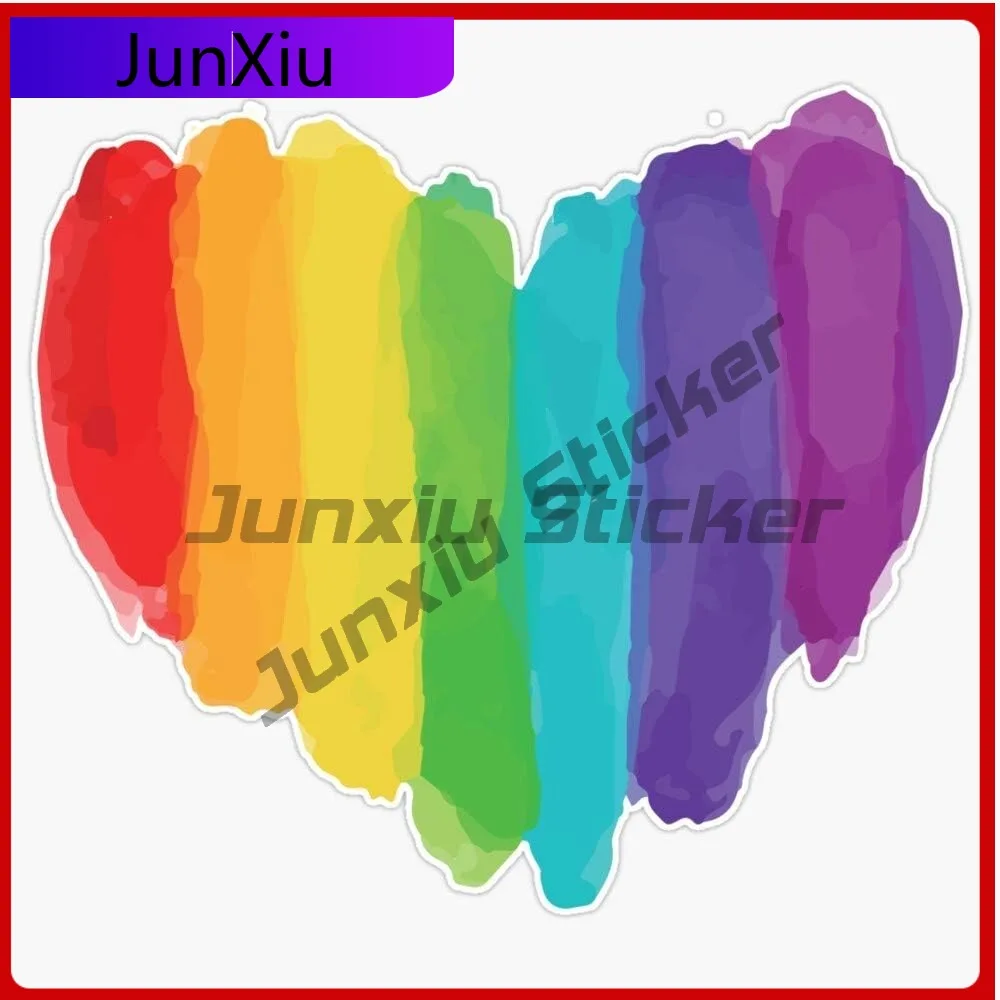 

Lgbtq Watercolor Love Heart Vinyl Sticker Waterproof Decal Accessories Car Laptop Wall Window Bumper Stickers Custom Printed Pvc