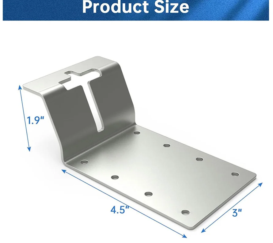 6 Pcs Mailbox T-Post Mounting Bracket 3 Inch 6Pcs T Post Bracket Target Mount for Birdhouses Fences Installation Mailbox Signs