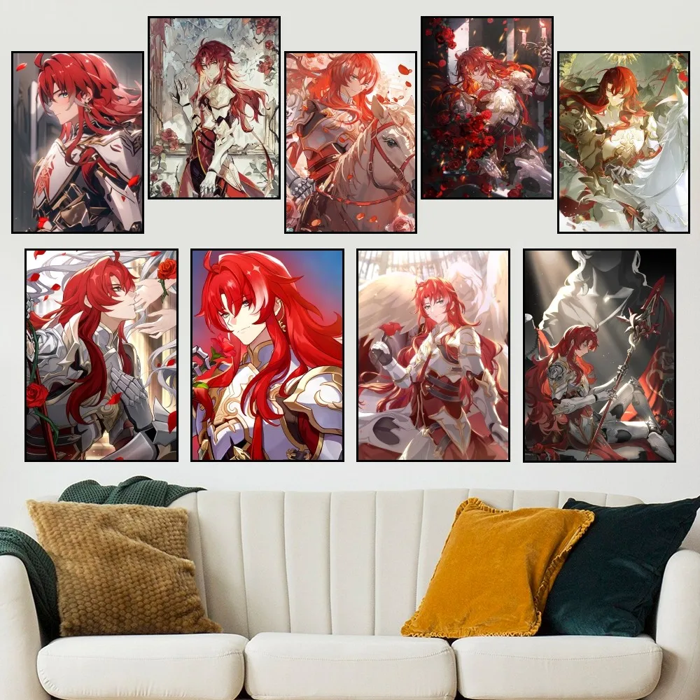 Game Honkai Star Rail Argenti P Poster Home Prints Wall Decoration Living Room Painting Bedroom Office