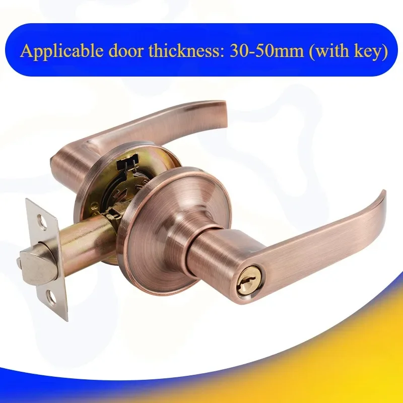 Door Handle Lock Round Entry Security Privacy Sliding Front Doors Entrance Keyed Locks for Bedroom Living Room Household