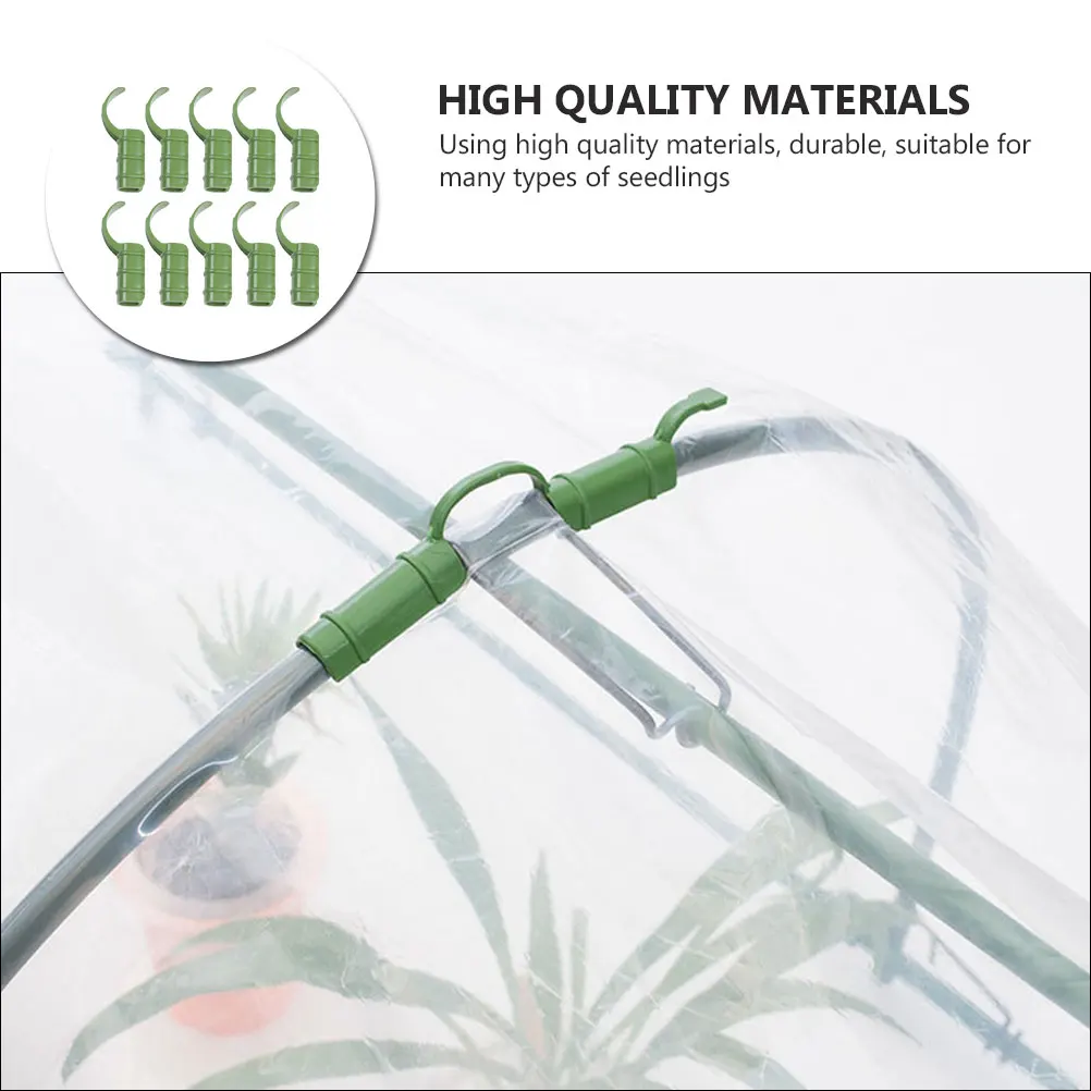 

15 Pcs Plastic Pipe Buckle Bend Tube Connector Durable Greenhouse Clips Garden Shed Film Accessories Gardening Tools Decorative