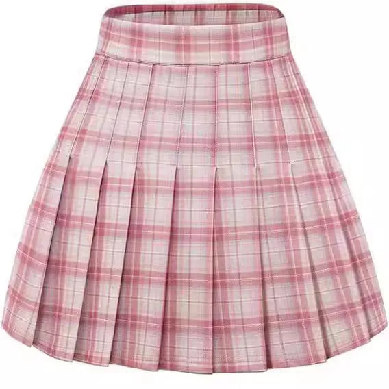 Harajuku – demi-mini jupes courtes à carreaux pour femmes, jupe de danse plissée taille haute, été