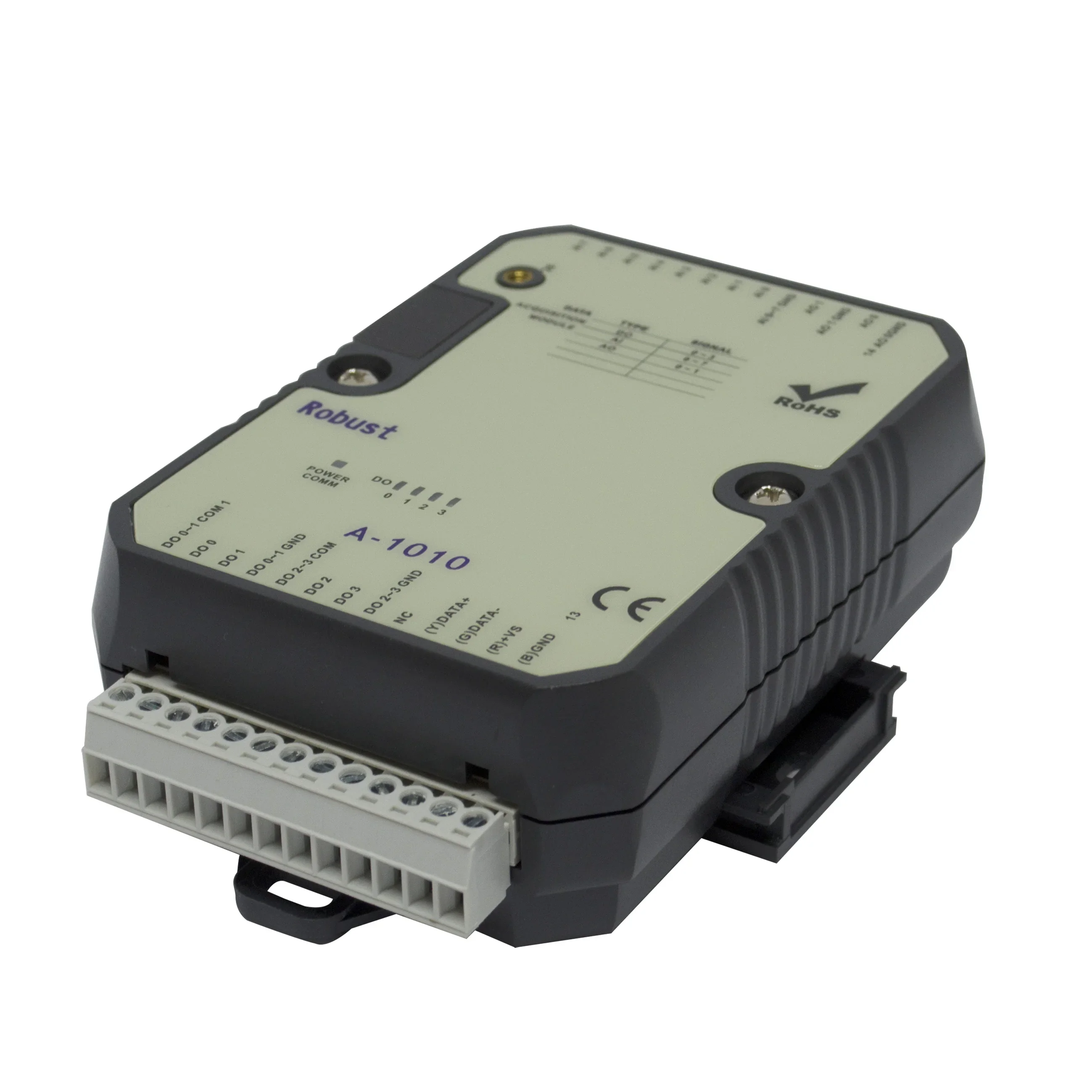 Módulo IO analógico 8AI 2AO 4DO Saída de dissipador Porta RS-485 com Modbus RTU (A-1010)