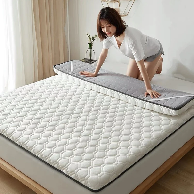 Latex mattress elastic cushion home foldable comfortable soft Single Double tatami sleeping pad spring autumn sponge mat