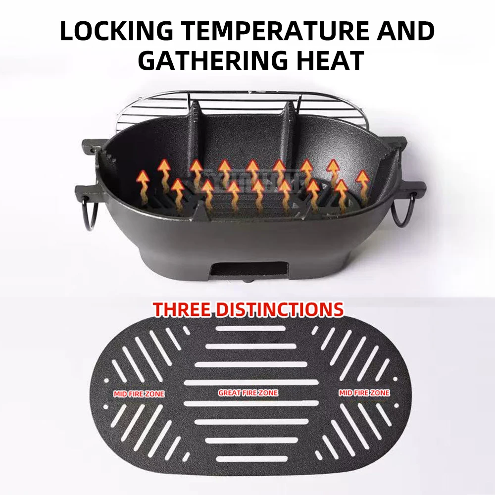 

30cm Elektrogrills Portable Oval Barbecue Plate - Home And Outdoor Cooking Grillage Accessory