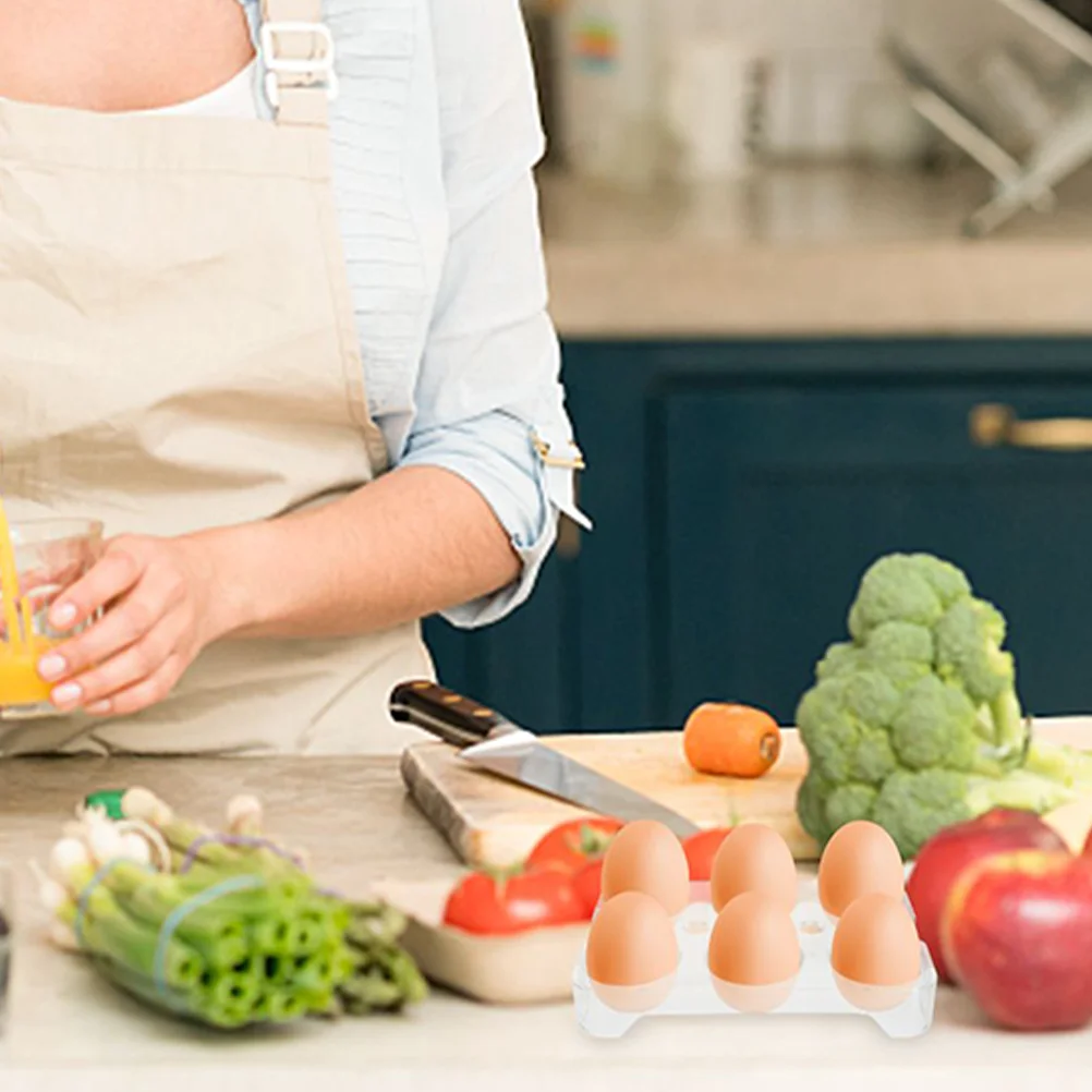 

2 Pcs Egg Cartons Shelf Refrigerator Case Storage Container Food Containers with Lids