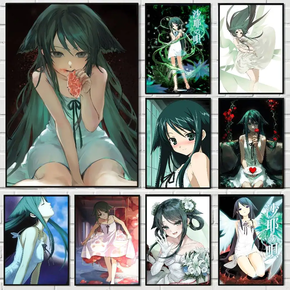 Game The Song Of Saya Funny Cute Cartoon Posters Prints Canvas Painting Wall Art Picture Living Room Home Decor
