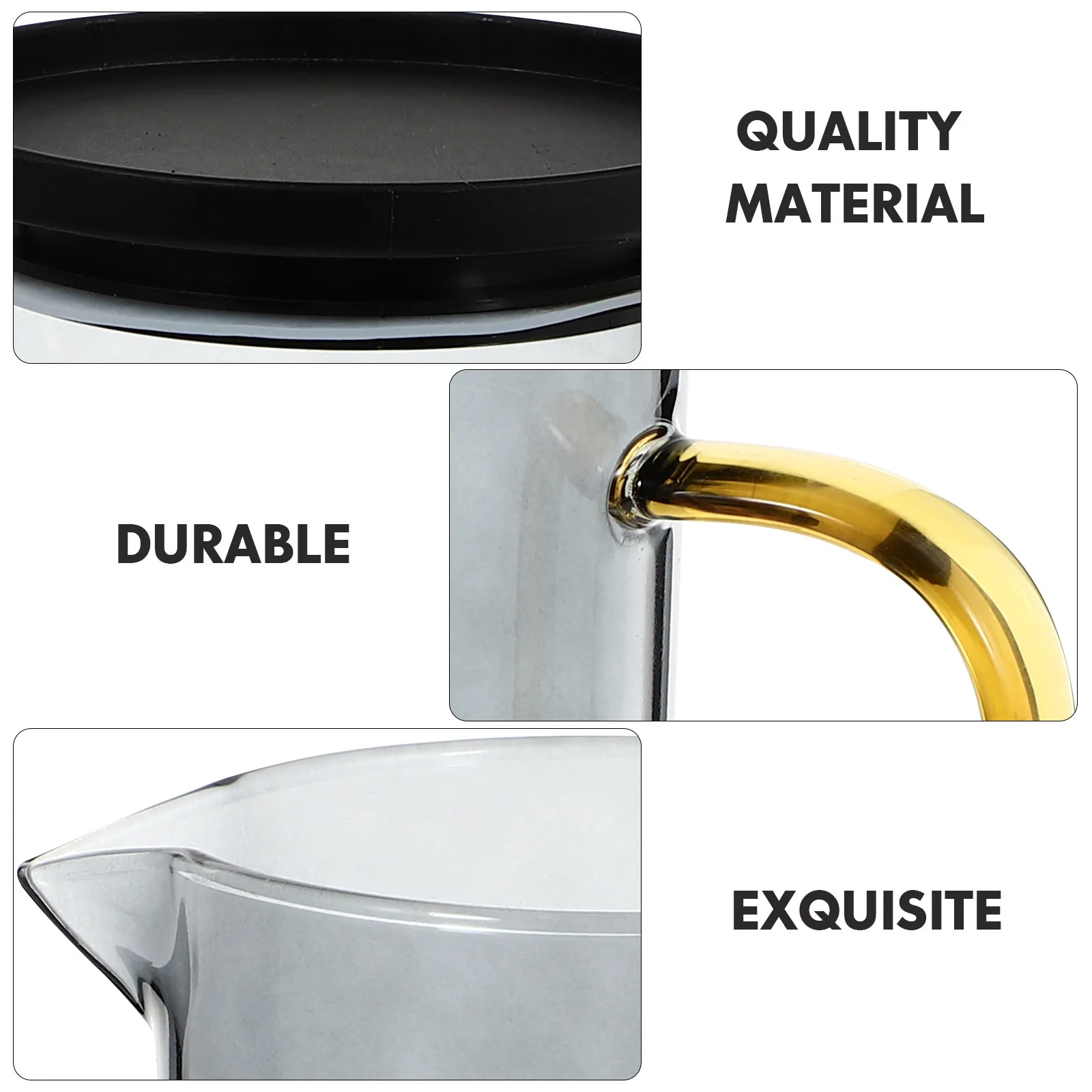 

1Pcs Glass Cold Water Bottle Large Capacity Black Juice Jug Cold Kettle Fruit Juice Pitcher Water Carafe for Kitchen Family Use