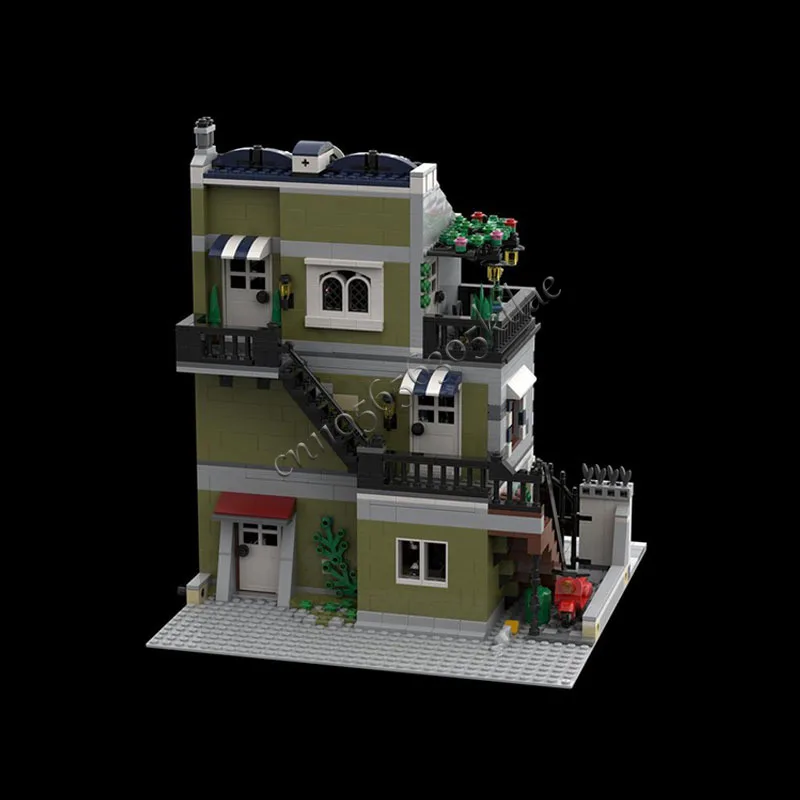 2018PCS MOC カスタマイズシティストリートビューワインデガスターショービルドモデル DIY カスタムパズルテクノロジークリエイティブアセンブリキッズトイギフト