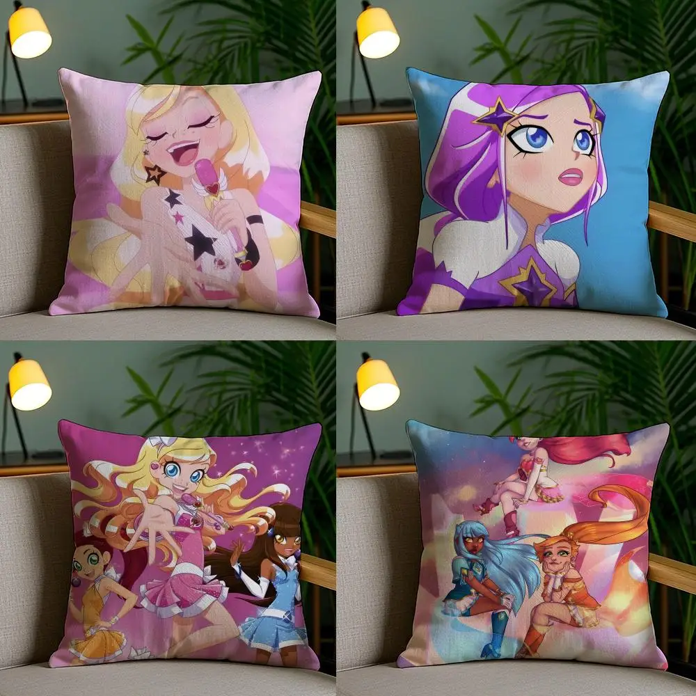 L-lolir-Rock Rock Anime Pillow Case Pillow Case Plush Fabric Soft Double Sided Print Home Sofa High Quality Cushion