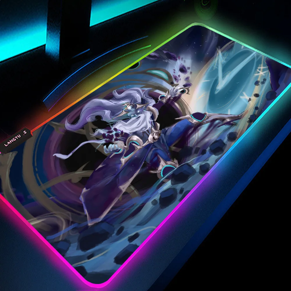 

Backlit Mat ZILEAN League of Legends Full Gaming Computer Desk Table TABL MAT Rubber Pads Pc Gamer Complete Large Mouse Pad