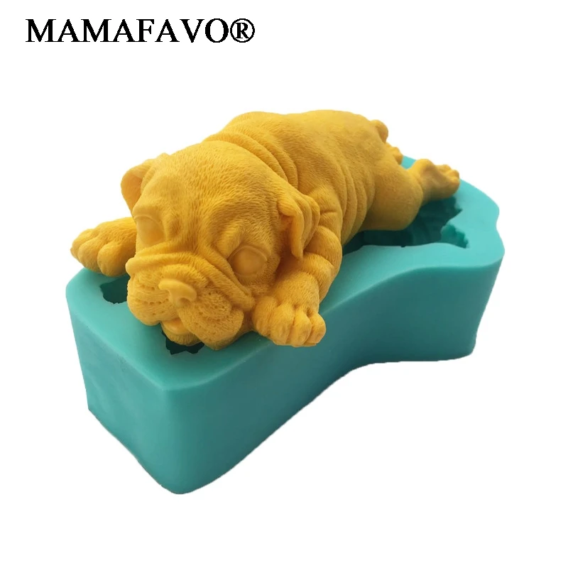 Big Size Shar Pei Dog Silicone Chocolate Mold Cake Decorating Tools Fondant Resin Sugarcraft Gumpaste Soap Sugarcraft Mould F129
