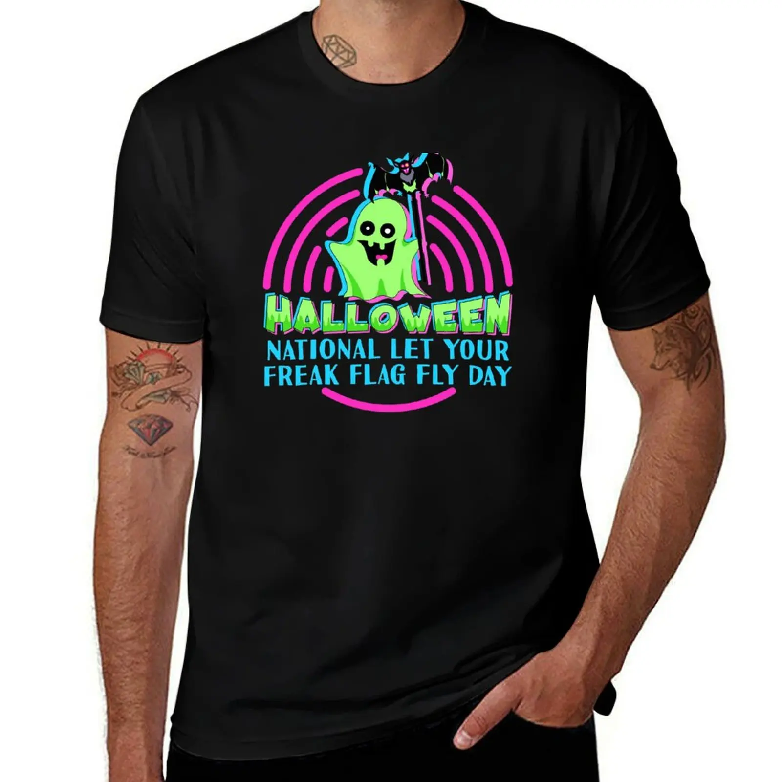 

Let Your Freak Flag Fly Meme Ghost Goblin & Bat T-Shirt t shirts for man graphic tees man t shirt graphic T-Shirt