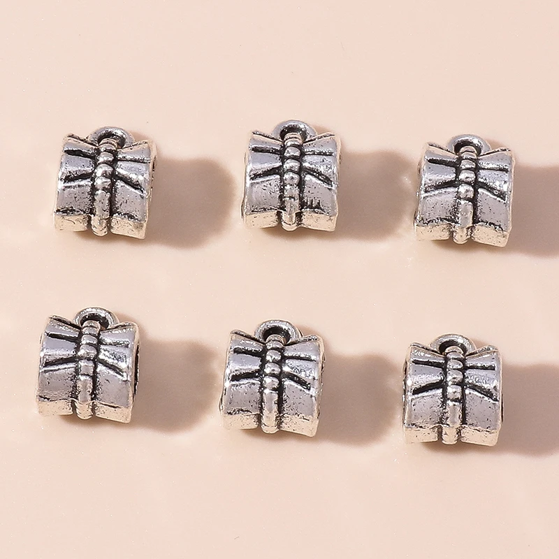 Leslie 50pcs Antique Charm Bail Beads Spacer Beads Pendant Clips Pendants Clasps Connectors For Bracelet Necklace Jewelry