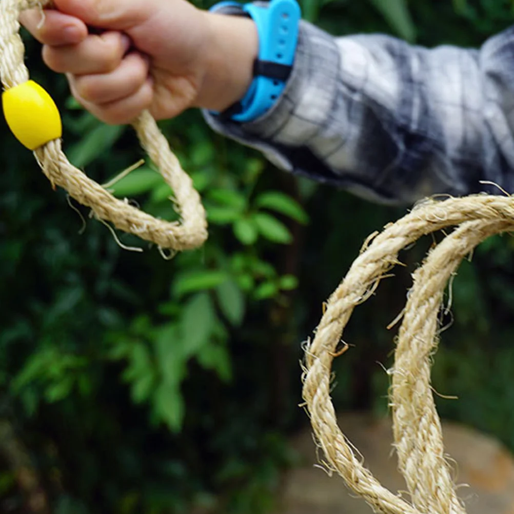 8 PCS Natural Rope Ferrule Games for Company Funny Table Children Ring Toss Toys Throwing Rings