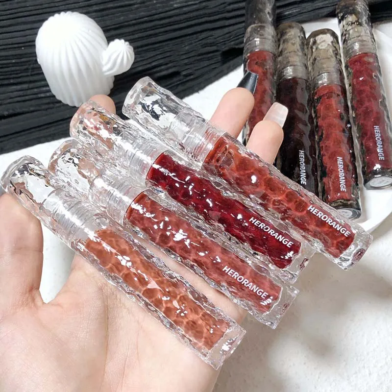 HERORANGE Glacier Rock Mirror Water Glazed Lip Glaze spendet Feuchtigkeit und bildet einen Film, der nicht leicht verblasst. – Detail 15