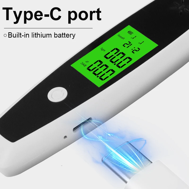 

New alcohol tester Blowing type tester traffic anti-drunk driving portable high precision charging Breath Alcohol Test Tool