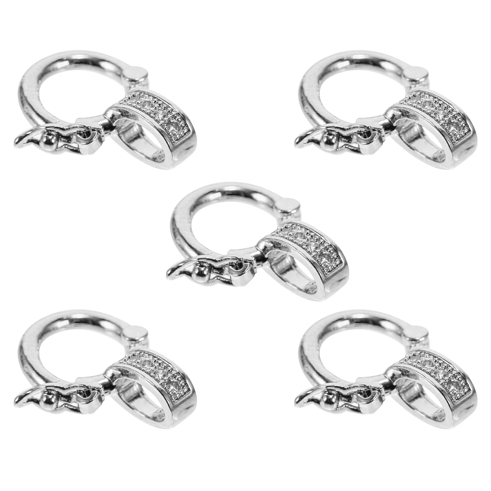 

5pcs Universal Buckle Jewelry Connector Clasp Diy Bracelet Necklace Durable Metal Pendant Extender Decorative Converter