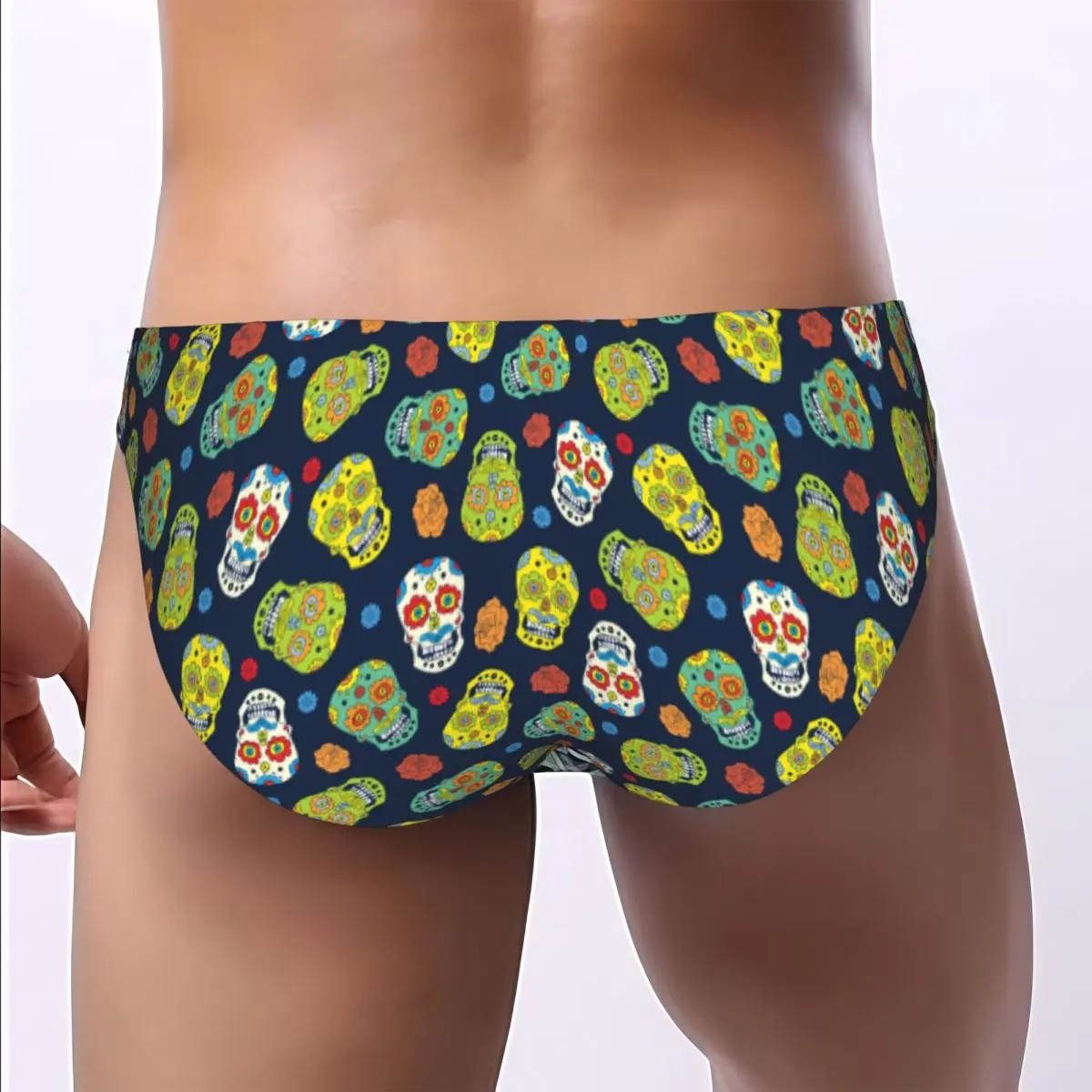 Men's Panties Man Briefs Day Of The Dead Sugar Skulls Sexy Underwear Male Bikini Underpants - view 3