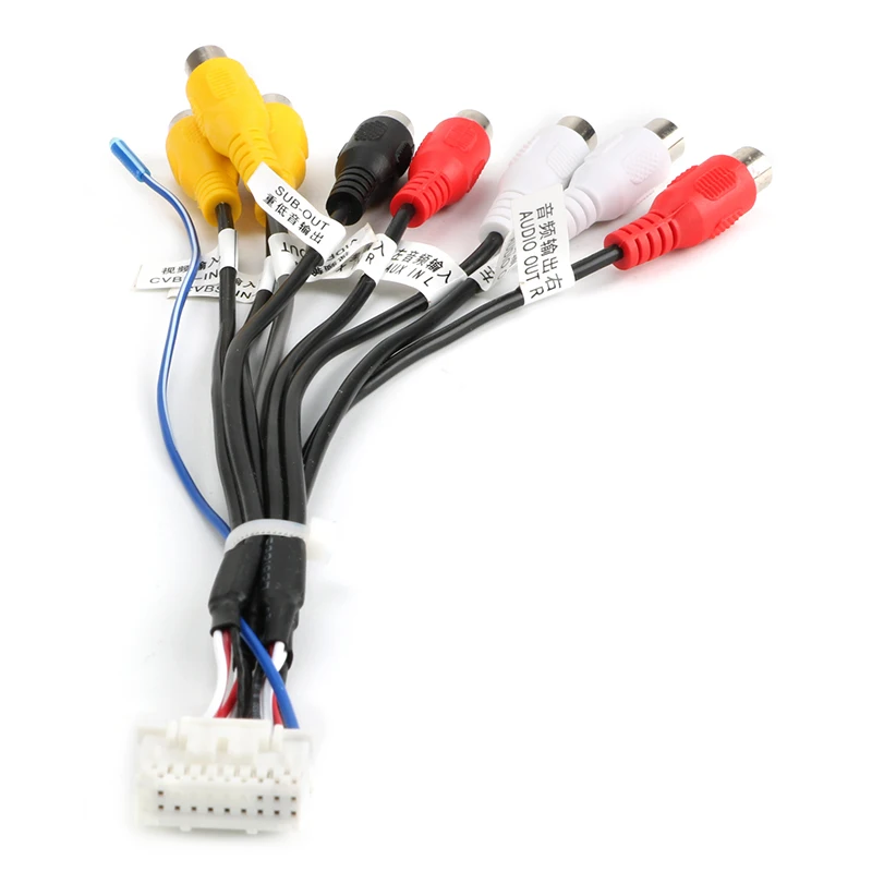 Vtopek Car Radio RCA Output Wire Cable With Microphone Video Output/input Audio Subwoofer microphone optional