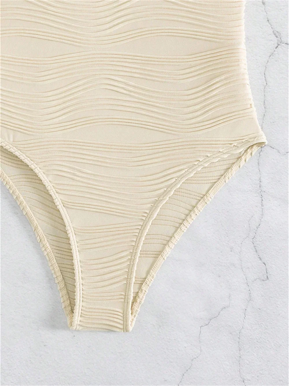 Sexy Bandage Tie Up Bikini Einteiliges Rippen Badeanzug Badeanzug Y2K Urlaub Bademode Pads Frauen Strand Outfit Bikinis de Mujer