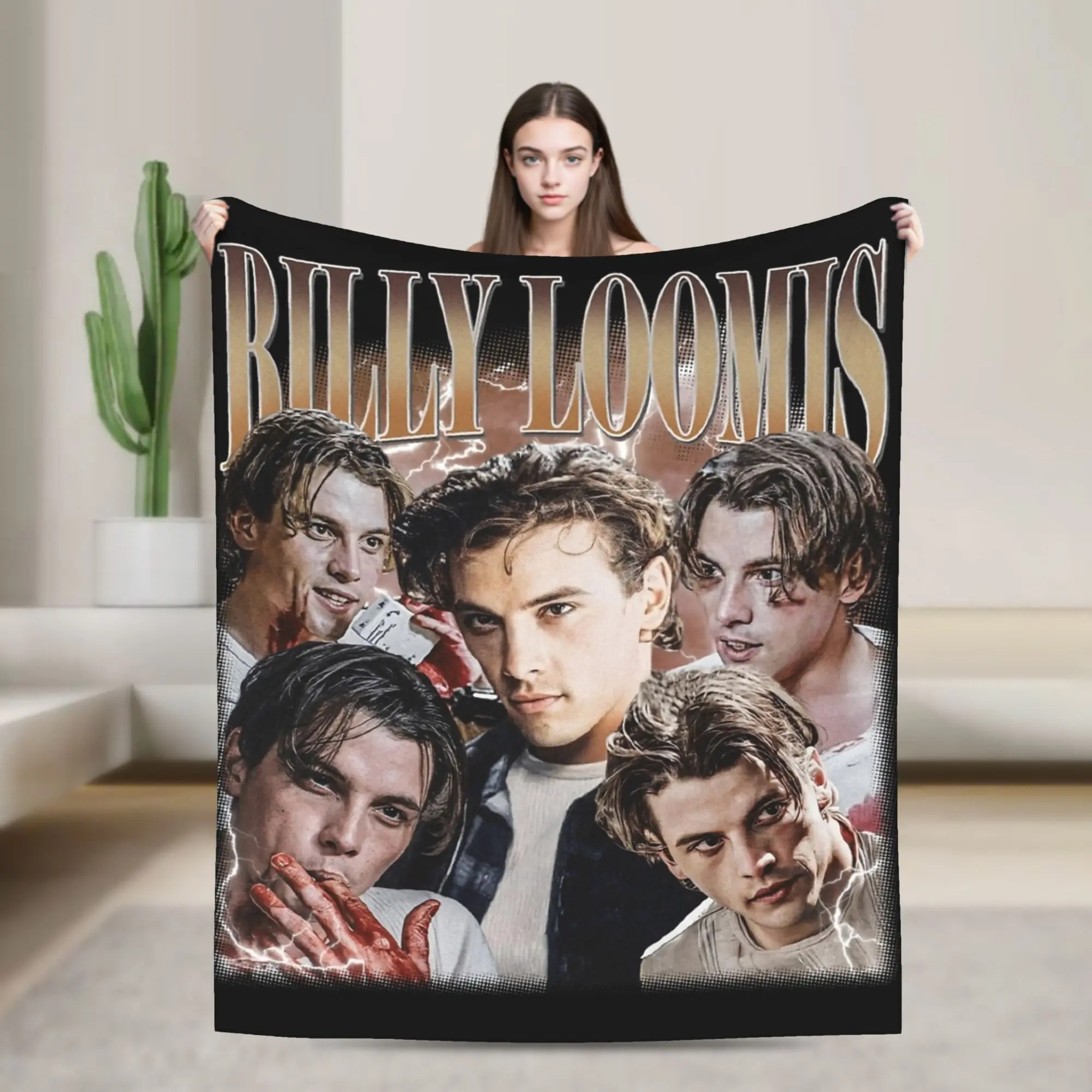 Retro Billy Loomis Blankets Fleece Spring/Autumn  Breathable Ultra-Soft Throw Blanket for Sofa Outdoor Quilt