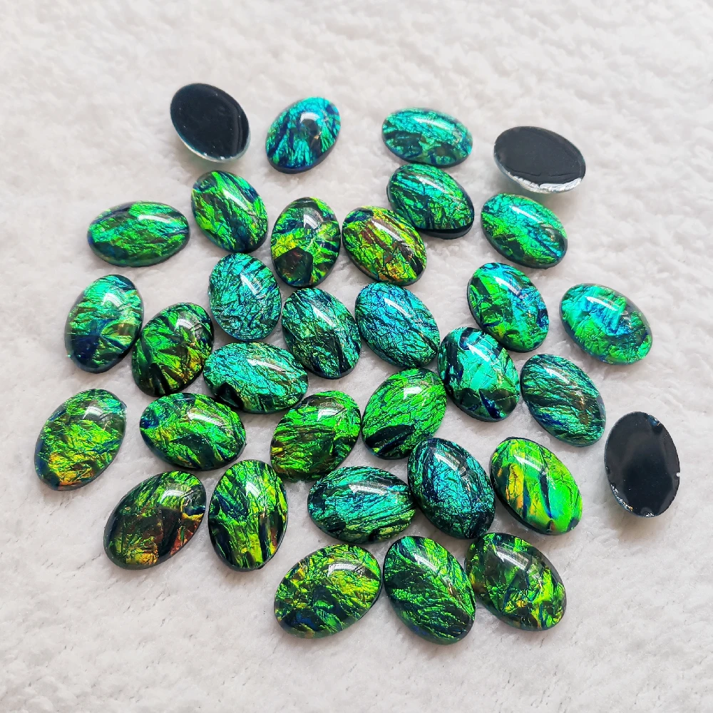 150 PCS 15*21mm Resin Beads Cabochon Domes Flat back DIY  Earrings Necklaces Ring Jewelry Finding Pendant Settings