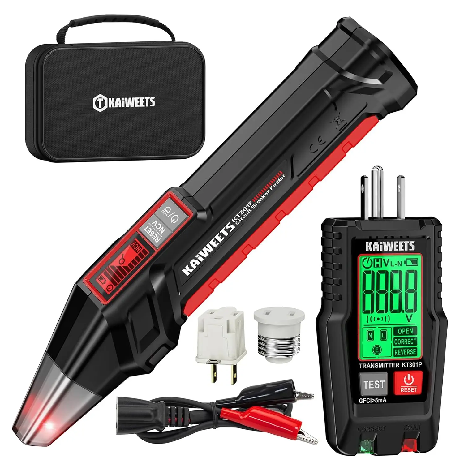 

Circuit Breaker Finder with LCD Display, GFCI Outlet Tester, Electrical Tracer Tool with NCV Test & Flashlight