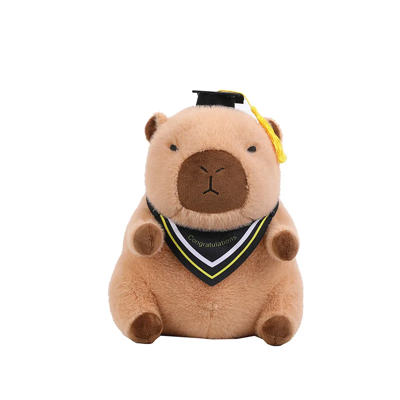 봉제 인형 카피바라 의사 졸업 선물 귀여운 동물 인형 어린이 생일 크리스마스 선물 홈 데코 낮잠 베개 도매