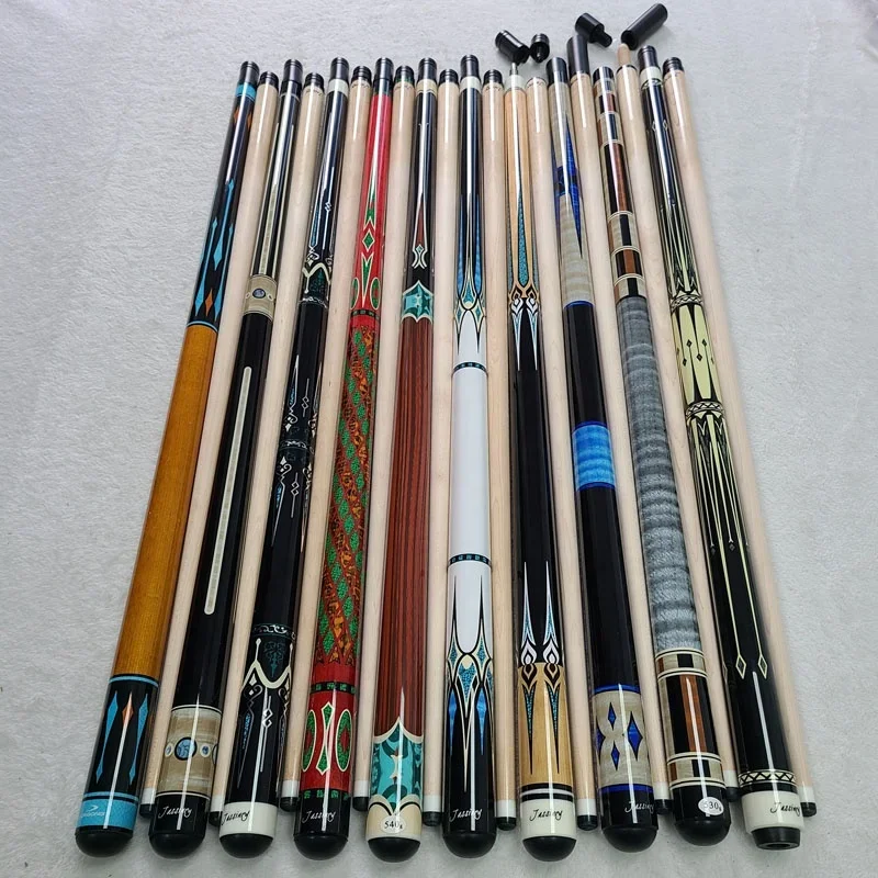 

New arrival Jassinry 142cm 12mm tip size carom cues/3 cushion Pool cue maple wood radial pin decal design Billiard cues