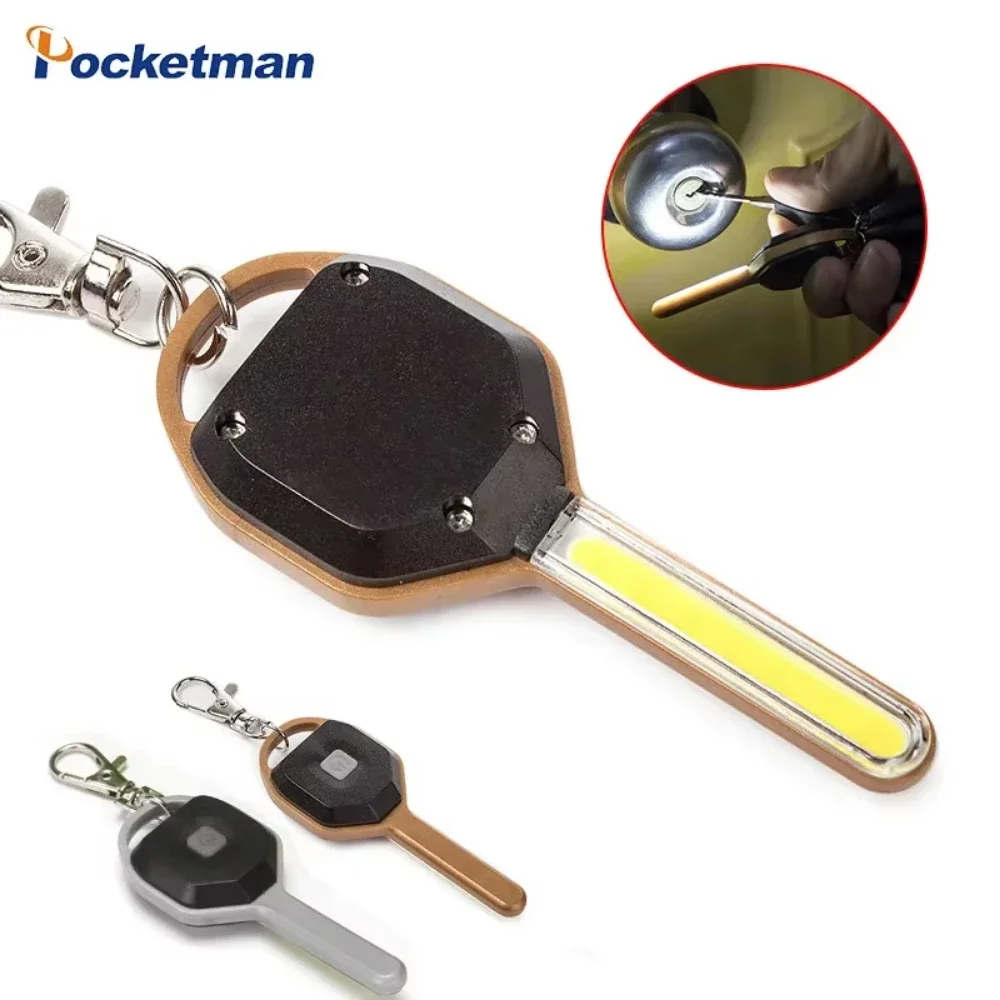 Pocket Keychain Flashlight Small Emergency Light Torch Mini Flashlights Key Ring Torch for Camping Hiking Emergency Running