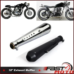 For HONDA GL500 CX500 Choppers Bobbers  Cafe Racer Exhaust Muffler Pipes Exhaust Tip Pipe with Sliding Bracket Universal 35-41mm