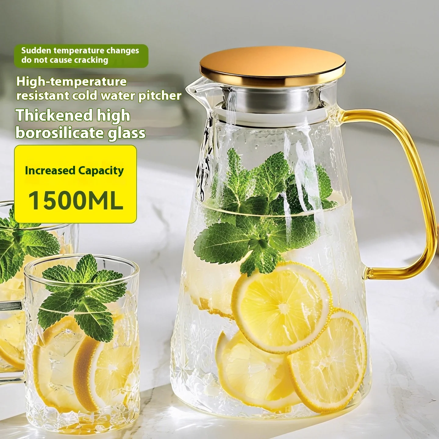 

Cold Pot Glass High Temperature Resistant Household Water Storage Cool Teapot New Refrigerator Cold Water jug