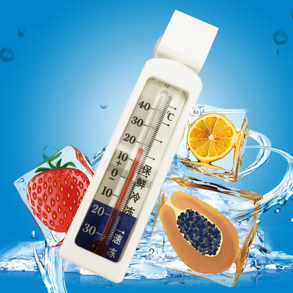 Refrigerator Thermometer -30℃-40℃ Fridge Temperature Gauge with Sucker for Freezer Cooler