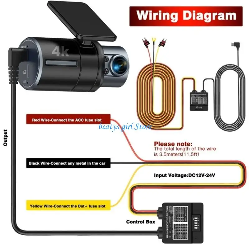 

C7AB Global Blend Box Connection Cable Set for Hurry Camera Hardwire Installation Offering Low Potential Cutoff and Neat Arrange