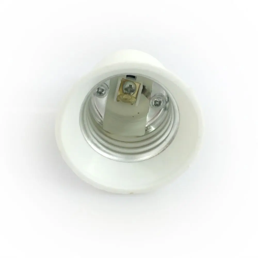 

White Bulb E12 to E27 Lamp Holder PBT Screw Bulb Base 220V 6A Lamp Adapter Converter For LED Corn Light Bulb