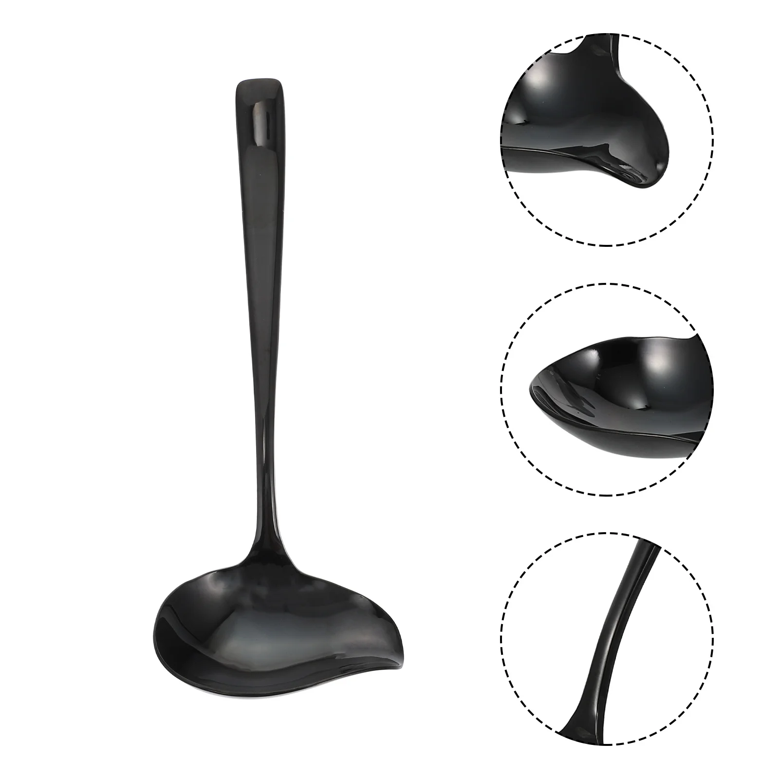 

1Pcs Duckbill Spoon Heavy Duty Stainless Steel Smooth Finish Long Handle for Soup Hot Pot Sauce Serving Utensil