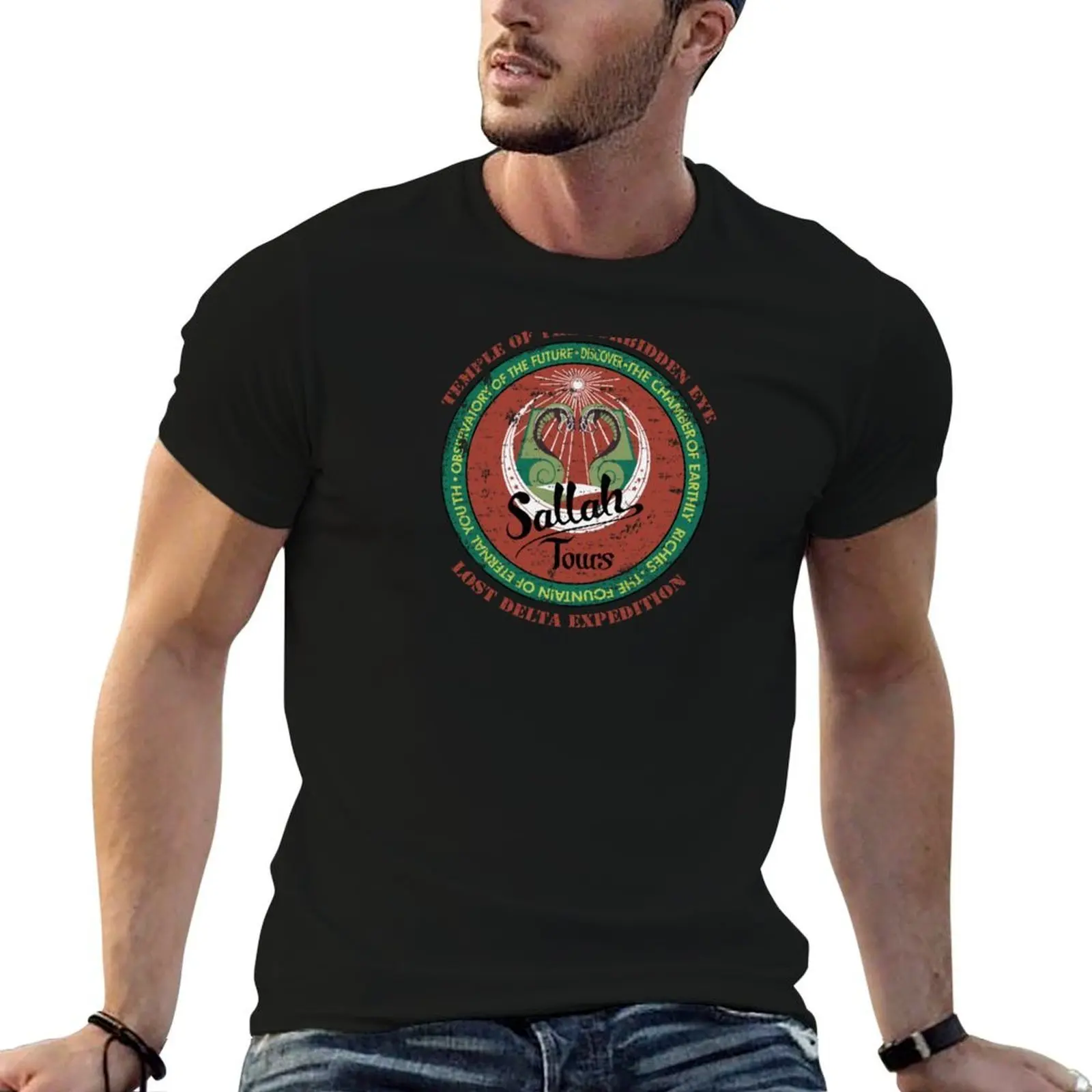 Camiseta Sallah's Temple Tours, camiseta básica ligera de manga corta