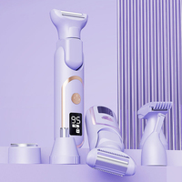 5 in 1 Electric Razor for Women Shaver Painless Lady Shaver Body Hair Trimmer for Armpit Bikini Arm Leg Face Mustache Portable