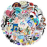 10/30/60PCS Funny Musical Note Graffiti Stickers Cartoon Decal DIY Scrapbooking Laptop Guitar Suitcase Skateboard Children's Toy