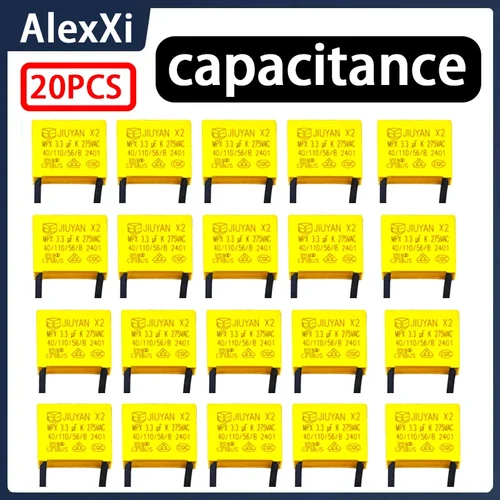 Imagen 1 del producto Condensador 3.3UF 275VAC Condensador de seguridad de flash antiluz Adecuado para toque inteligente sin interruptores de ventiladores eléctricos neutros, etc.