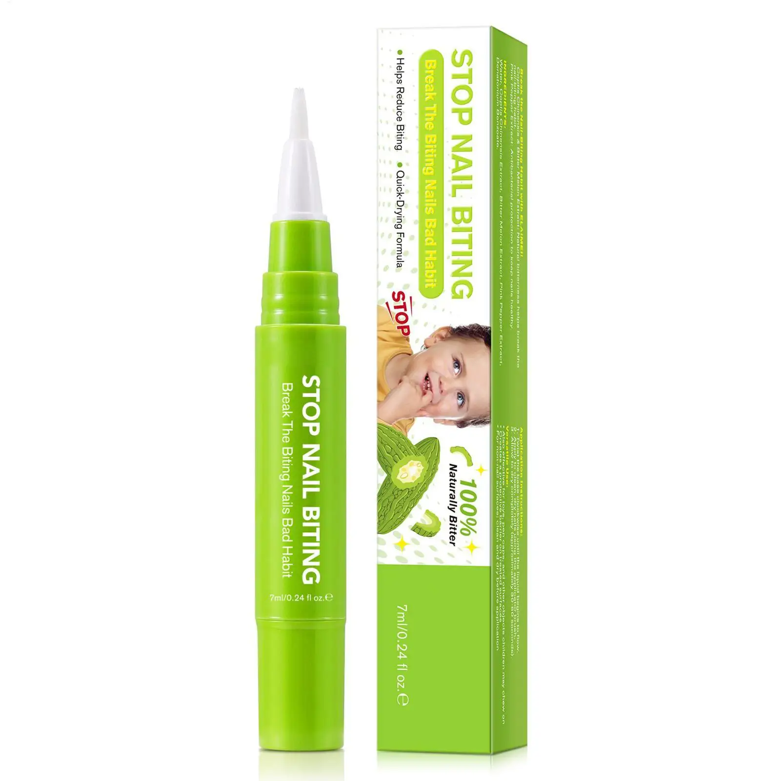 7 مللي توقف عن عض الأظافر للأطفال توقف عادات عض الأصابع الوقاية القلم المر الطبيعي توقف مص عادة الرعاية الصحية المحمولة