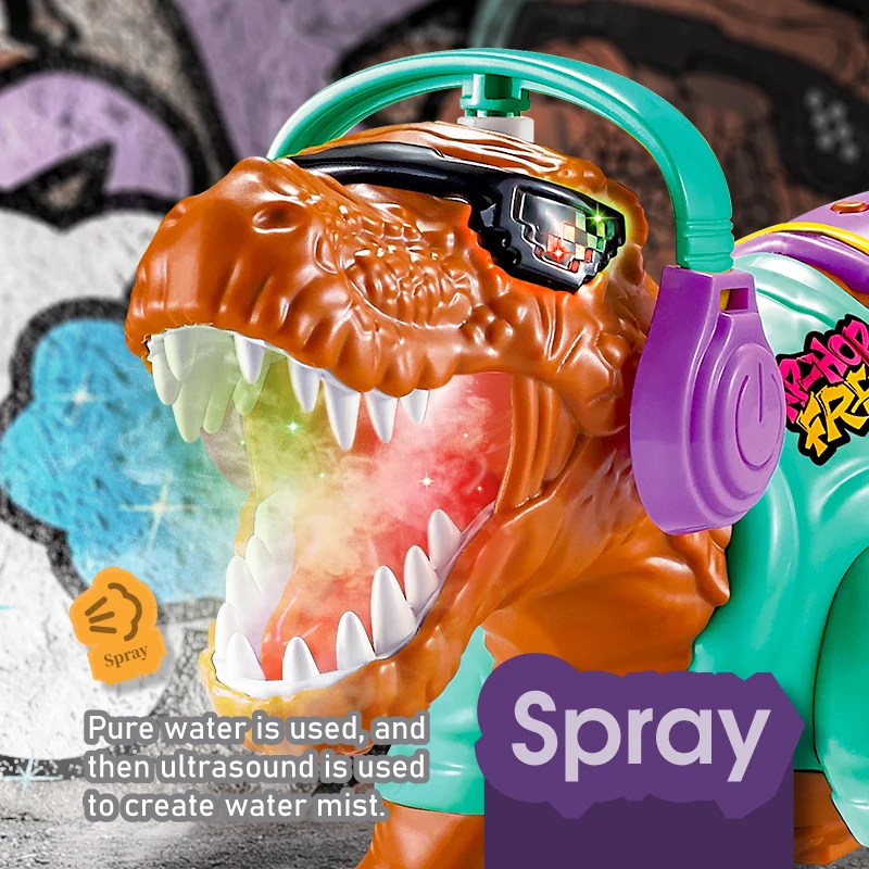 Hip Hop RC dinozaury zabawki dla dzieci zdalnie sterowany Robot dinozaura Spray dźwiękowy dla dzieci chłopców prezenty dla dzieci