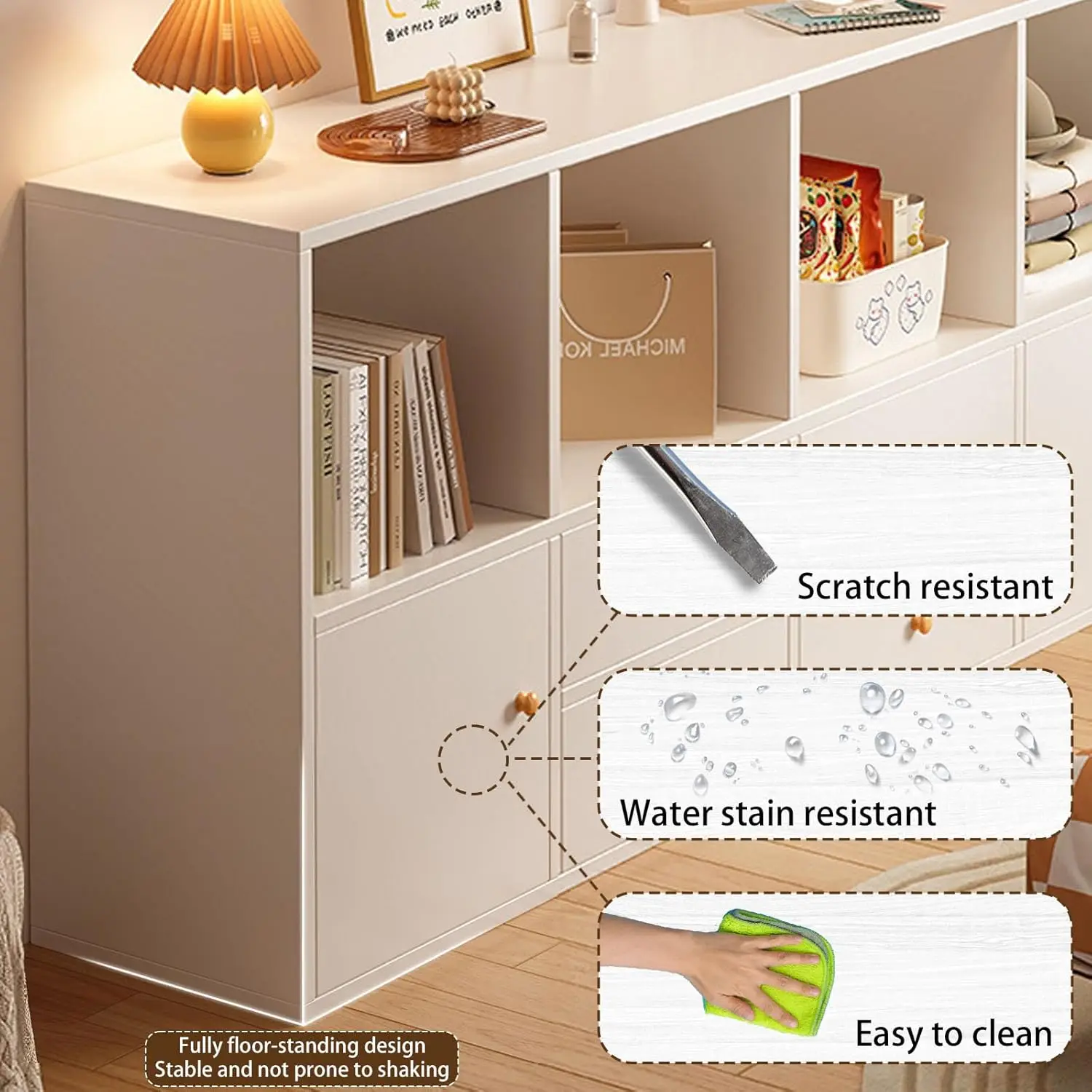 Storage Cabinet, Sideboard with Drawers, Home Coffee Bar Bins, Dining Sideboard with Doors, Bedside Bookshelf Display Cabinet fo image 5