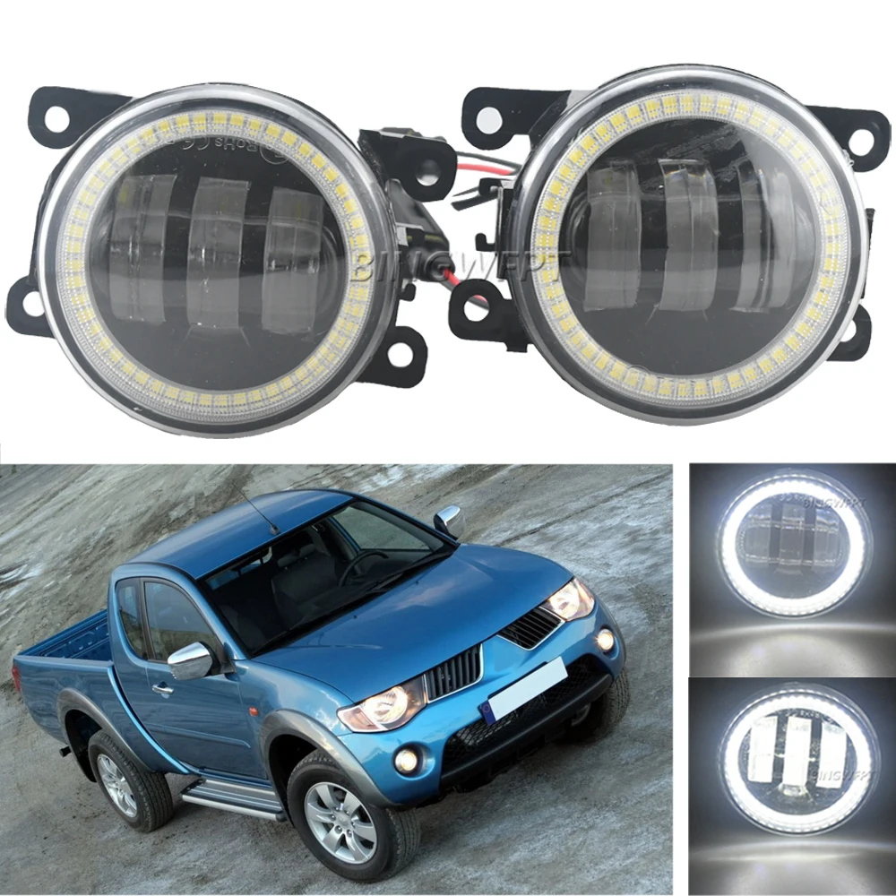 2in1 Fog Light + Daytime Running Light For Mitsubishi Triton L200 Strada Sportero Hunter 2006-2015 Car Front Bumper Fog Lamp