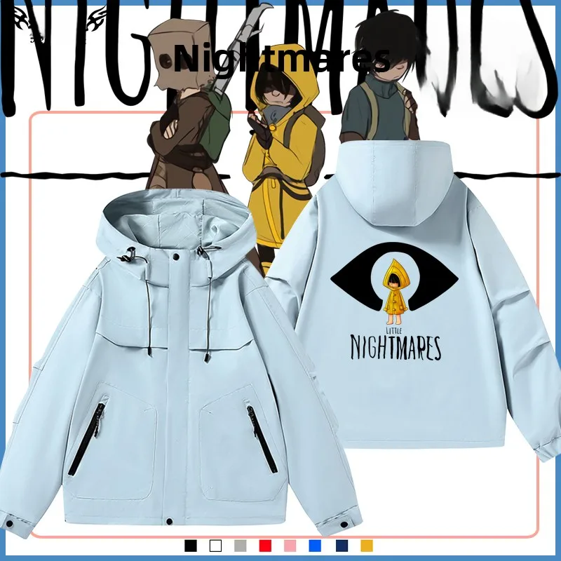 

Свободная куртка с капюшоном и мультяшным принтом Little Nightmares для подростков, весна-осень, из полиэстера, повседневная одежда
