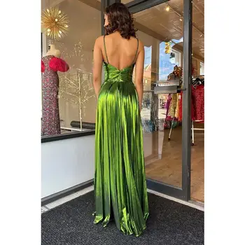 فستان سهرة فاخر للنساء، لامع، بتصميم مثير، مكشوف الأكتاف، بياقة هالتر، مزين بكورسيه، مناسب للضيوف أو لاستضافة حفلات الكوكتيل، بتصميم حورية البحر، فستان سهرة طويل 10 best sales فستان برونزي - №5