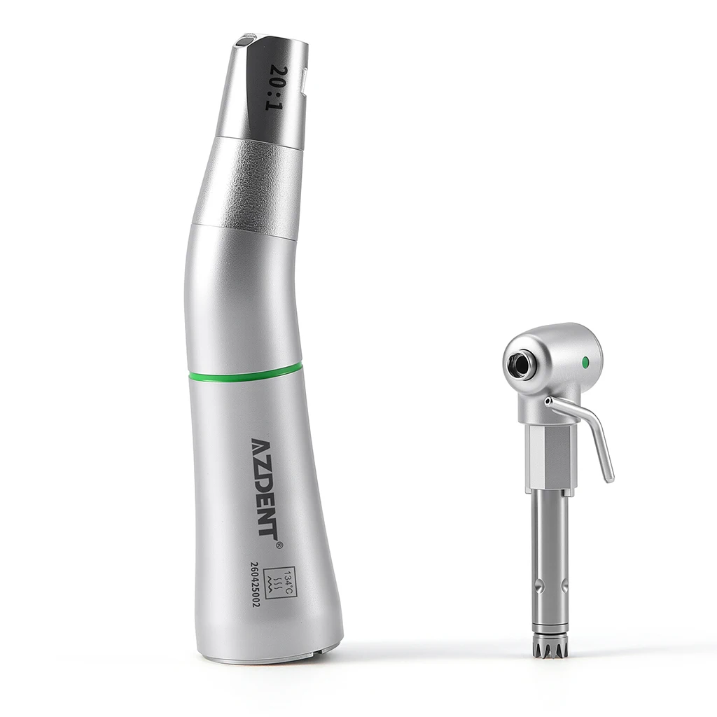AZDENT Dental LED Niedrigdrehzahl-Winkelstück 1:1/20:1 mit Glasfaser und abnehmbarem Kopf, Zahnmedizinisches Instrument 202C – Detail 14